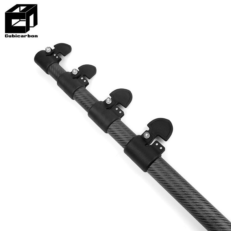 Heavy duty clamps Telescopic Carbon Pole Carbon Extendable Pole 13.7m 45 feet Carbon Fiber Telescopic Pole