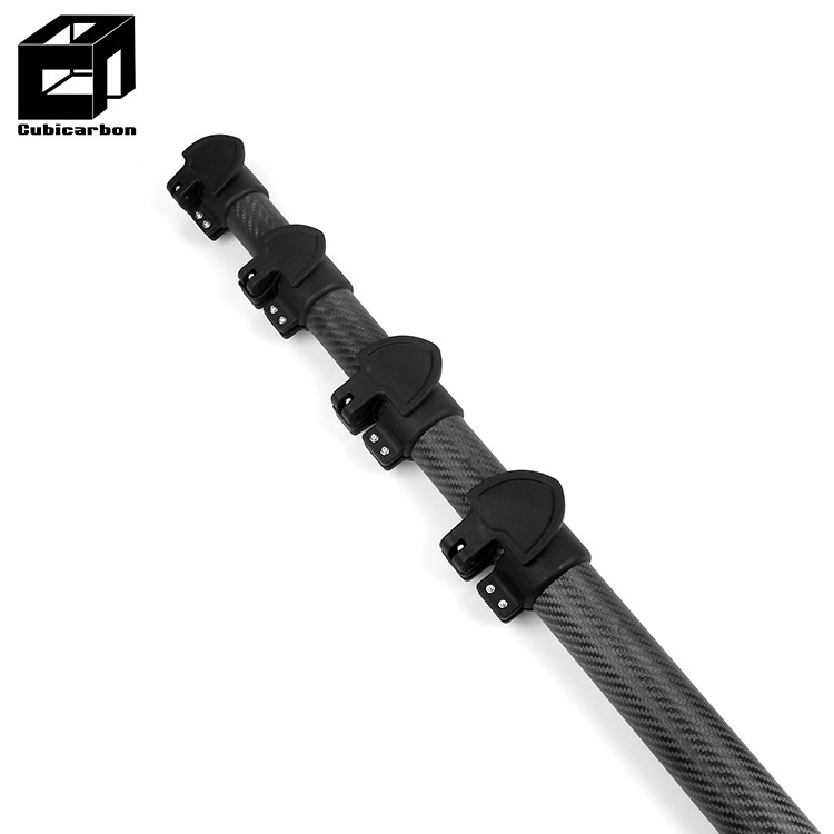 OEM carbon fiber telescopic pole 45 feet 60ft telescoping carbon fiber pole for swimming pool or window cleaning