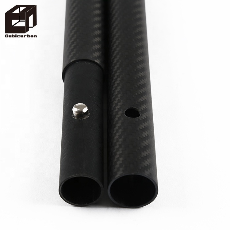 Oem Carbon Fiber Tube Connectors Twist locking Carbon Fiber Telescopic Tube 2m Carbon Telescopic Pole