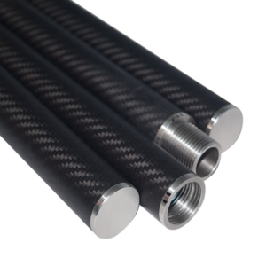 Light Carbon fiber Telescopic Pole Custom 3K Wrapped Carbon Fiber Tubes Connecting with Metal Screw locking