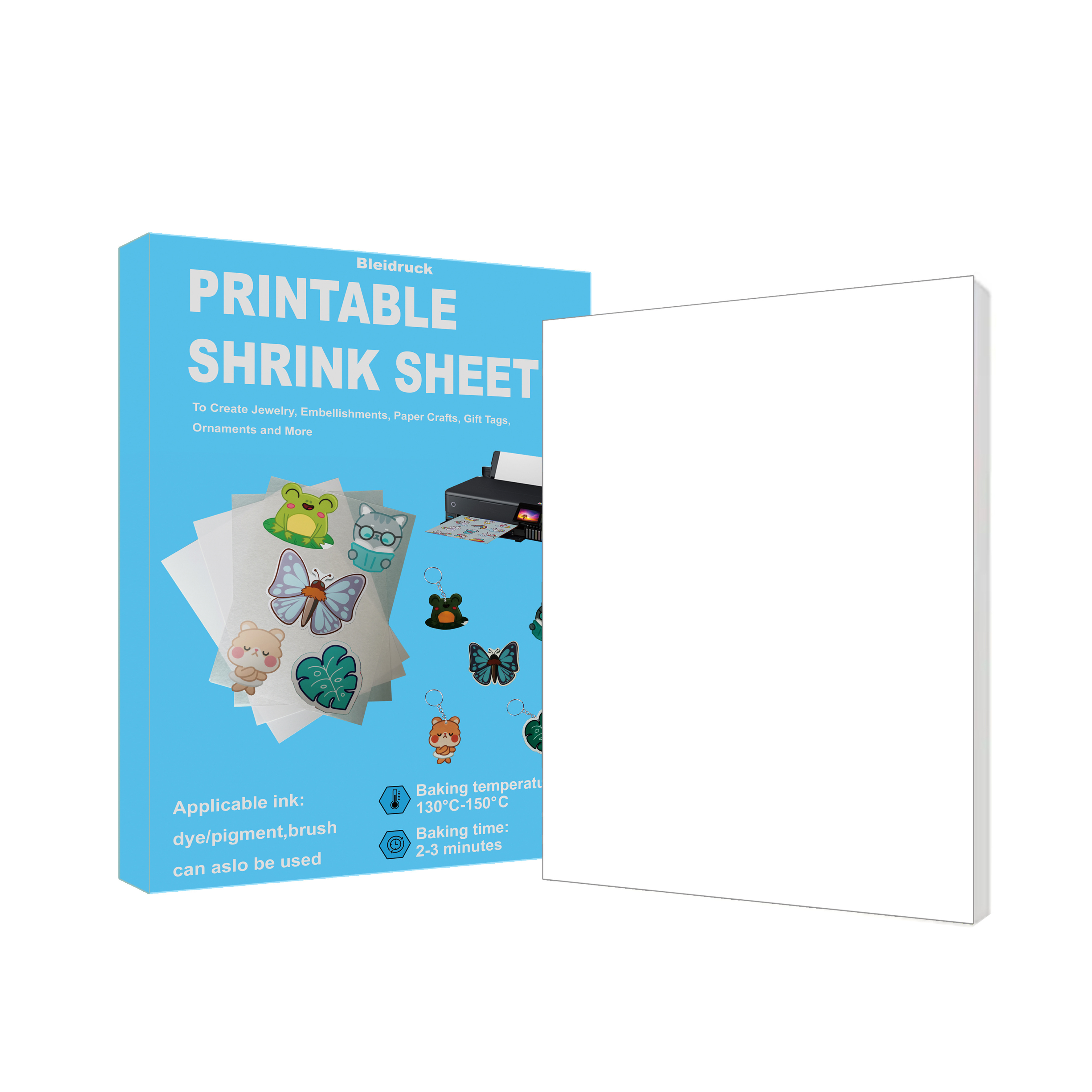 Creative Craft White Transparent Shrink Films Papers Inkjet Printable Shrink Plastic Sheets For Cricut