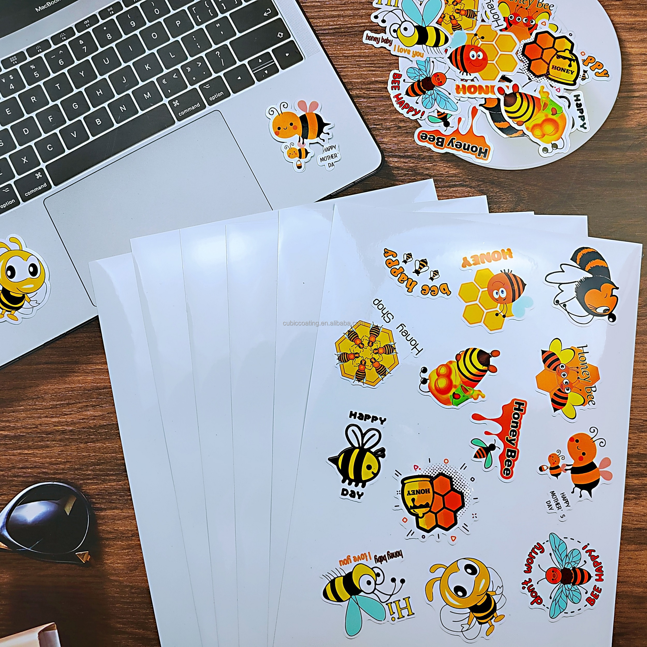 Printable Vinyl Stickers Paper for Inkjet Glossy White Sticker Paper Decal Sheets Holds Ink Beautifully Quick Dries