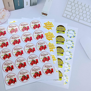 Custom Size Pre-printed Vinyl Sticker Paper Glossy Matte Die Cut Label Sheet PP PET Adhesive Vinyl Cardstock Label Sheet