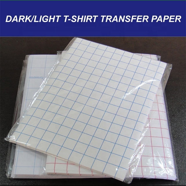 Inkjet Printable Iron-On Printable Heat Fabric Transfer Vinyl Sublimation Paper for White and Light T-Shirts, Totes, and Bags