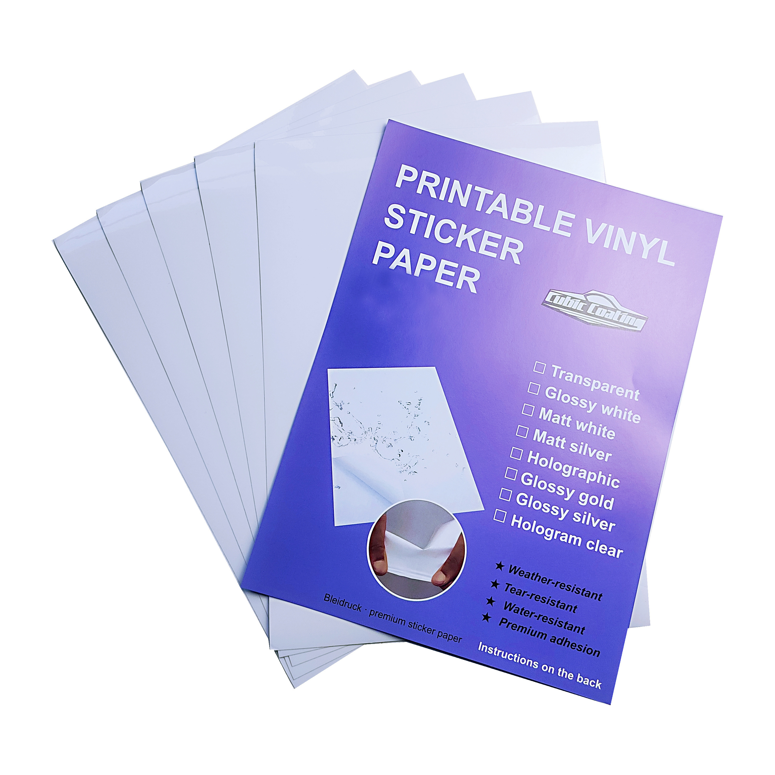 Matte Glossy Inkjet Adhesive Sticker Paper for Sticker in Cricut Maker