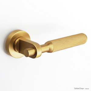 CUCA HOME Solid brass knurl door handle Cylindrical split silent door lock indoor door lock