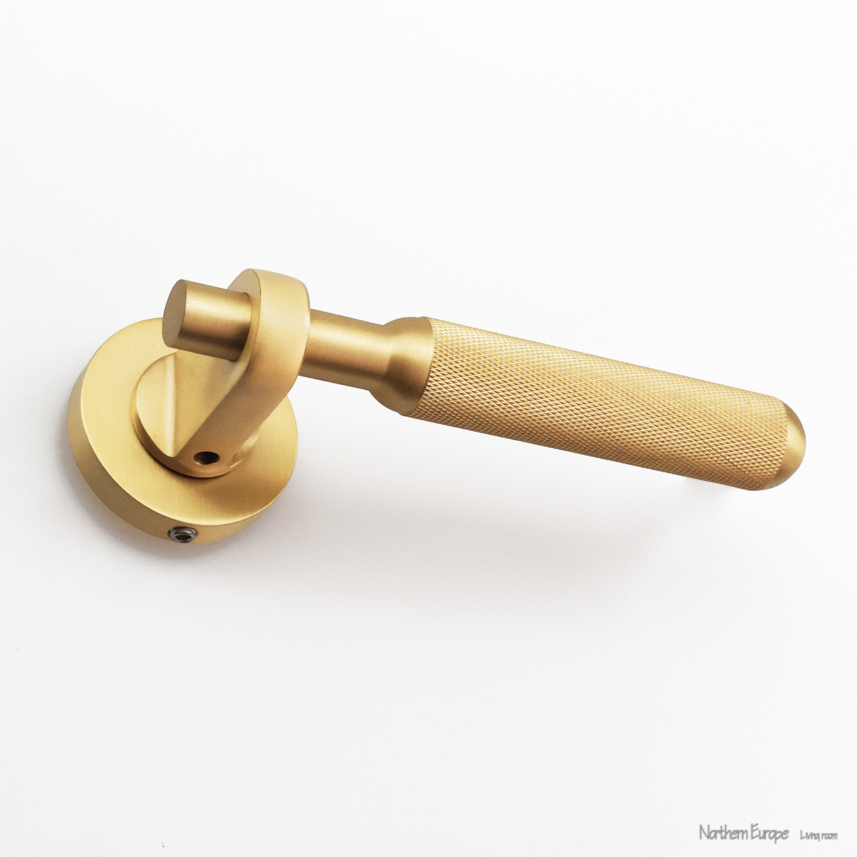 CUCA HOME Solid brass knurl door handle Cylindrical split silent door lock indoor door lock