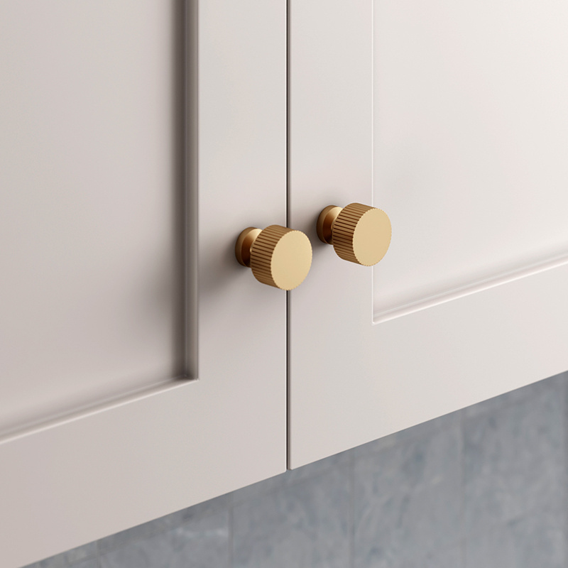 CUCA Gold Round Knobs Brushed Brass Cabinet handles Knobs Kitchen Hardware Handle Pulls Furniture handles