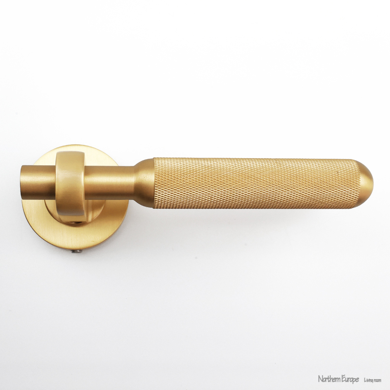 CUCA HOME Solid brass knurl door handle Cylindrical split silent door lock indoor door lock