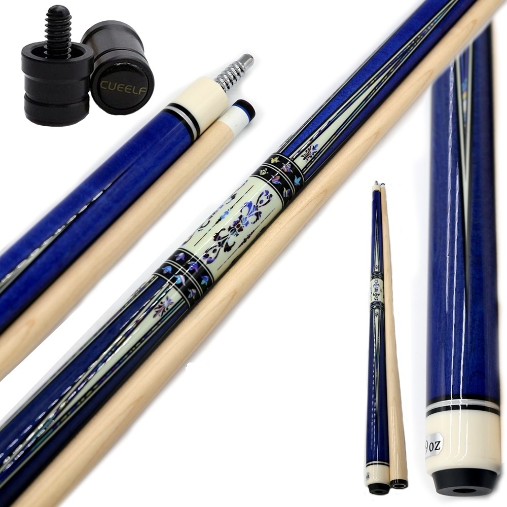 Cueelf Economic Decal Sticker Billiard Pool Cues  Maple Shaft Pool Cue Stick