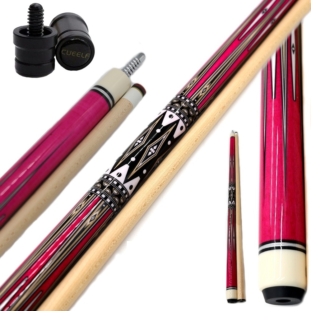 Cueelf Economic Decal Sticker Billiard Pool Cues  Maple Shaft Pool Cue Stick