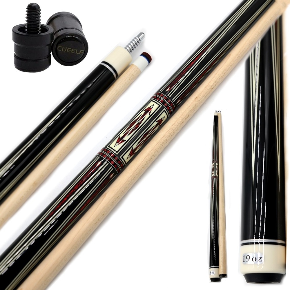 Cueelf Economic Decal Sticker Billiard Pool Cues  Maple Shaft Pool Cue Stick