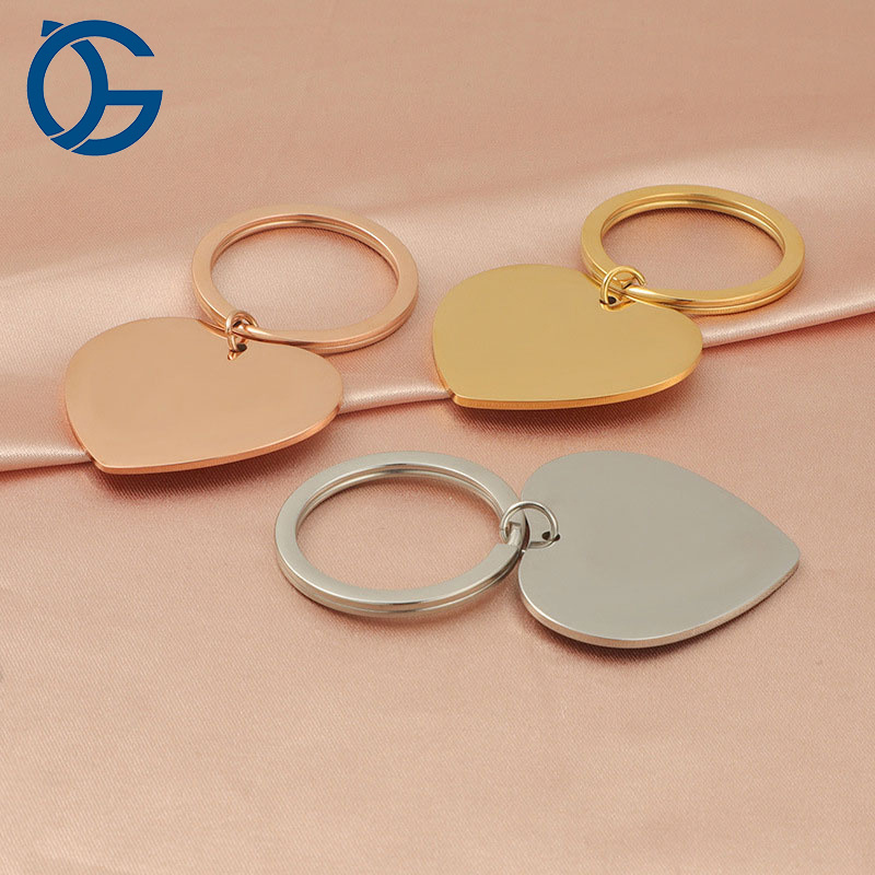 Keychain Accessories Stainless Steel Custom Logo Sublimation Blank Metal Key Chain Engraving Laser Keychain For Laser