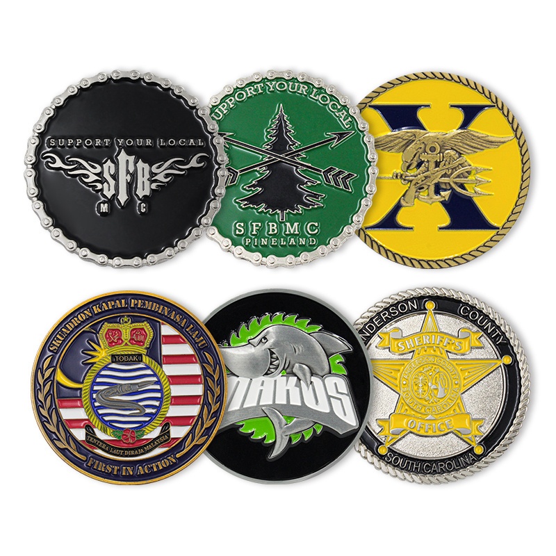 Custom Challenge Coin Soft Enamel Anime Metal Plated Antique Brass Copper Bronze 3D Coins For Souvenir