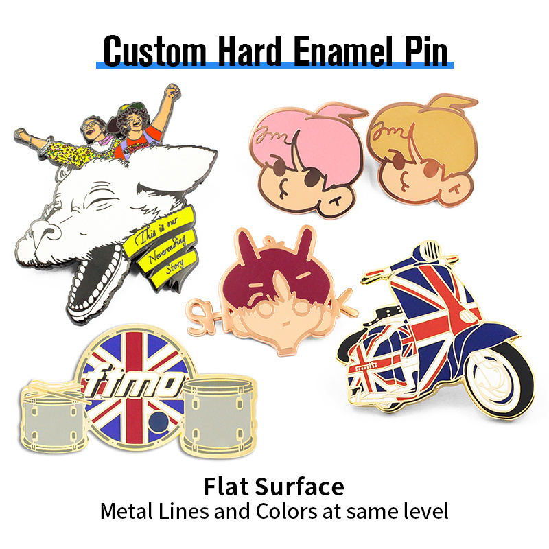 Custom Metal Cute Cross Cartoon Animal Anime Magnetic Soft Hard Gift Promotion Badge Enamel Pin With Backing Card