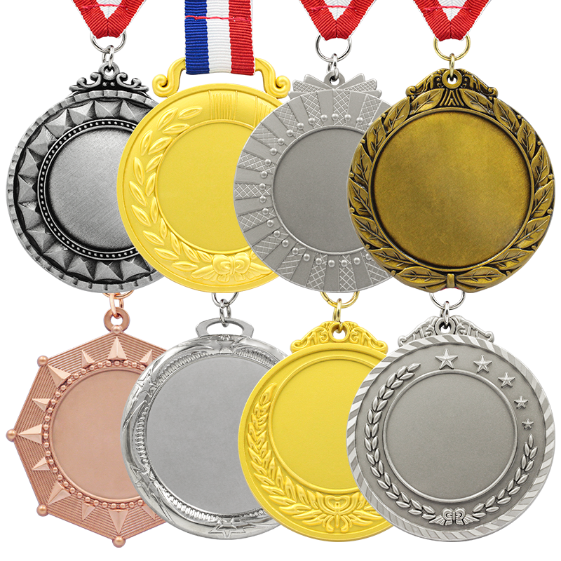 China Simple Christmas Empty Fiesta Custom Medals Miraculous Graduation Aluminum Alloy Cheer Leading Blank Plain Medal