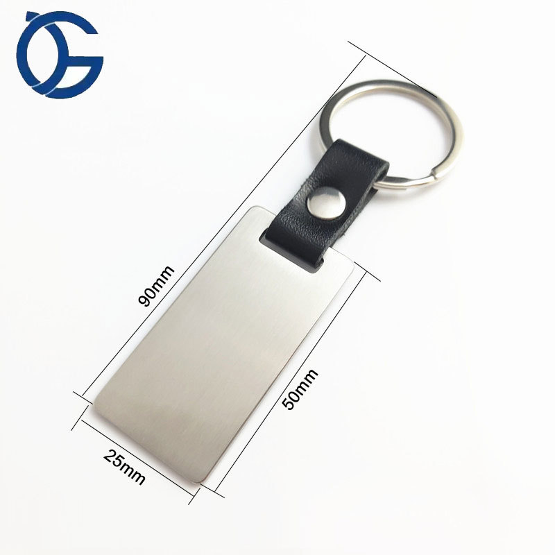 Keychain Laser Engraved Qr Code Round Plain Stainless Steel Epoxy Key Holder Sublimation Metal Custom Key Chain Keychain