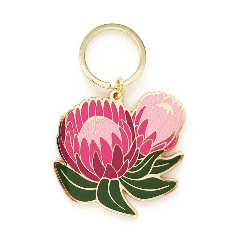 Personalized Logo Keying Zinc Alloy Key Holder Custom Alloy Engraved Laser Keychain Daisy Flower Soft Enamel Custom Keychain