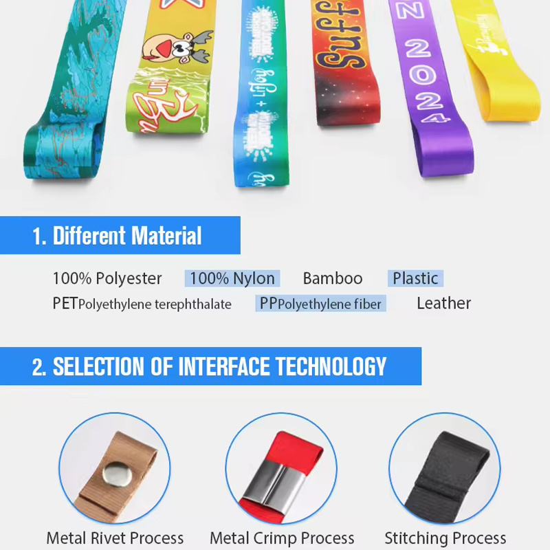 Lanyard High Quality Ribbon Printed Promotional Keychain Plain Custom Logo Phone Safety Polyester Custom Lanyard With Logo