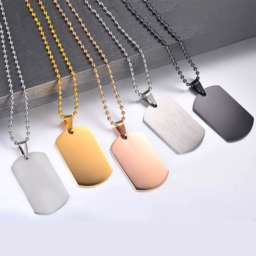 Dogtag Necklace Stainless Steel Aluminum Metal Silicone Sublimation QR Code Bone Luxury Custom Blank Id Dog Name Tag