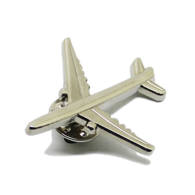 Customized Quality 3D Logo Plane Model Crafts Aircraft Flight Metal Hard Enamel Lapel Pin