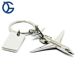 Keychain Accessories Keyring Custom Metal Porte Clef Key Chain Airplane Plane Keyring Customized 3D Keychain