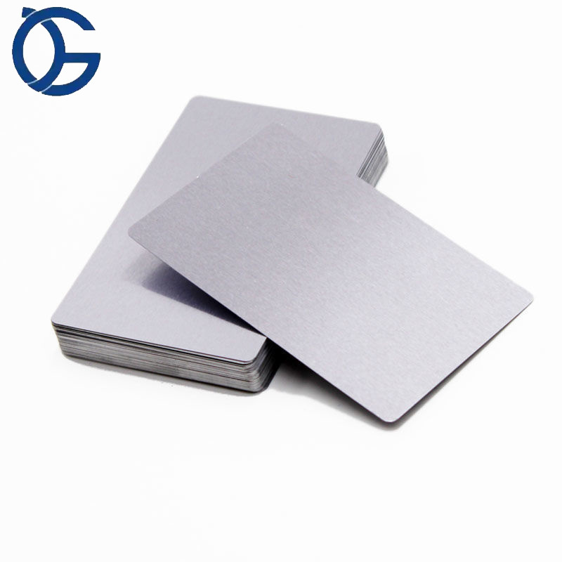 Anodized Aluminum Custom Engraved Stainless Steel Laser Cut Name Black Silver Blanks Metal Business Cards