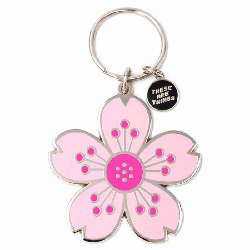 Personalized Logo Keying Zinc Alloy Key Holder Custom Alloy Engraved Laser Keychain Daisy Flower Soft Enamel Custom Keychain