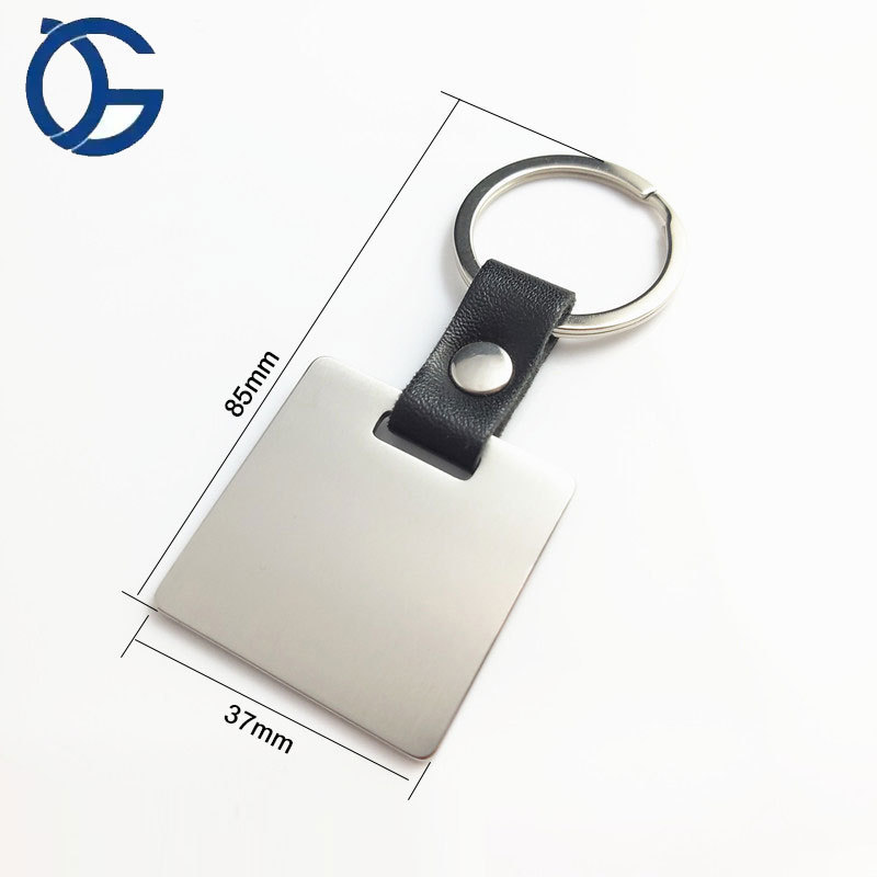 Keychain Laser Engraved Qr Code Round Plain Stainless Steel Epoxy Key Holder Sublimation Metal Custom Key Chain Keychain