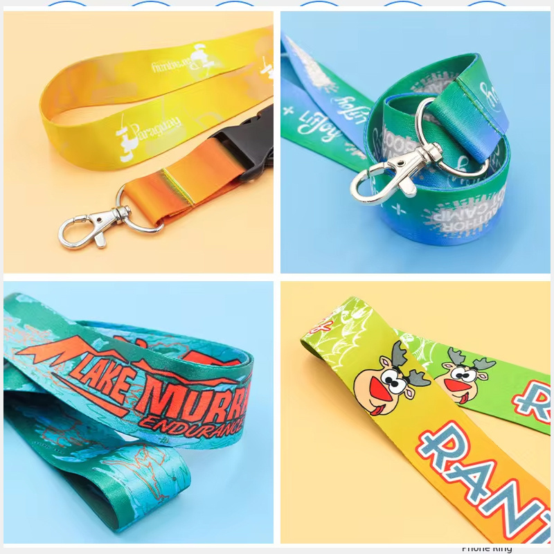 Lanyard High Quality Ribbon Printed Promotional Keychain Plain Custom Logo Phone Safety Polyester Custom Lanyard With Logo