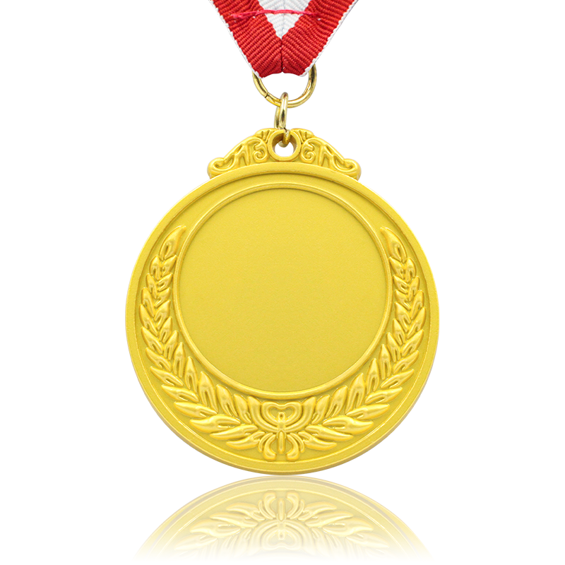 Gymnastics Stainless Steel 3D Sublimation Award Blank Carnival Fiesta Gold Ribbons Metal Sports Custom Trophies Medal