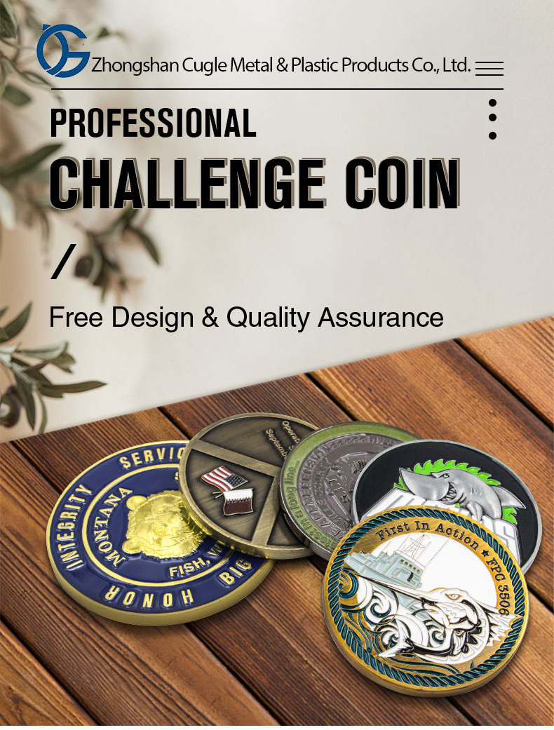 Coin Nickel Plated Metal Crafts Die Stamping 3D Zinc Alloy Brass Commemorative Hard Enamel Gold Silver Challenge Coin