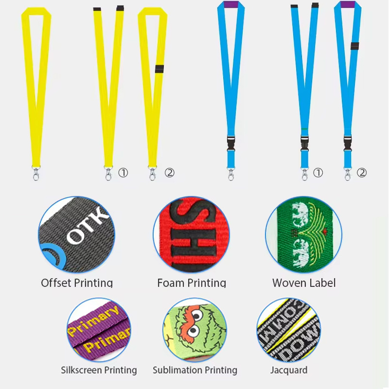 Lanyards Accessories Print Custom Phone Wrist Neck Personalized Medal Polyester Promotional Lanyard With Id Card Badge Holder