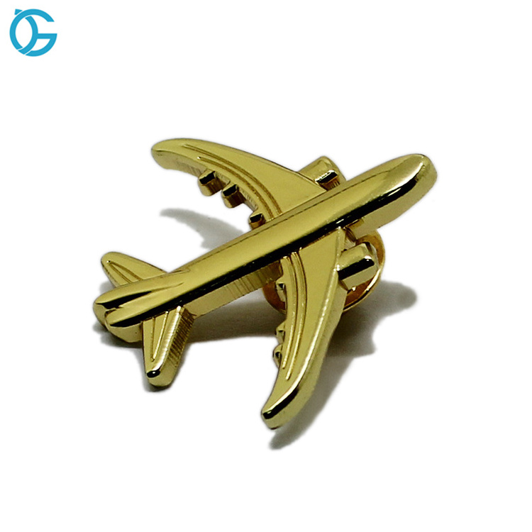 Hot Sale 3D Aircraft Cheap Brooch Metal Lapel Enamel Pin Badge Cute Anime Cartoon Airplane Metal Custom Lapel Pin