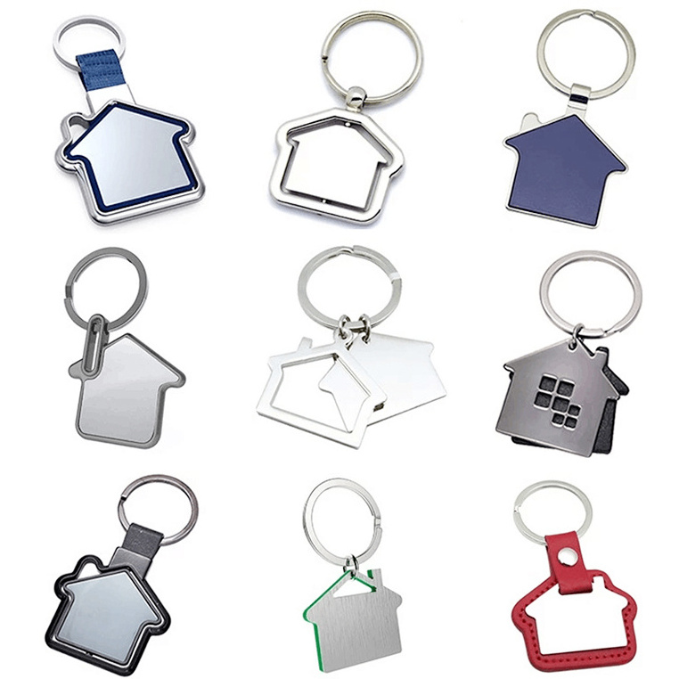 Cugle Metal Plating Nickel Shape Logo Printing Home Keychain Buy Personalized Custom Souvenir House Keychains