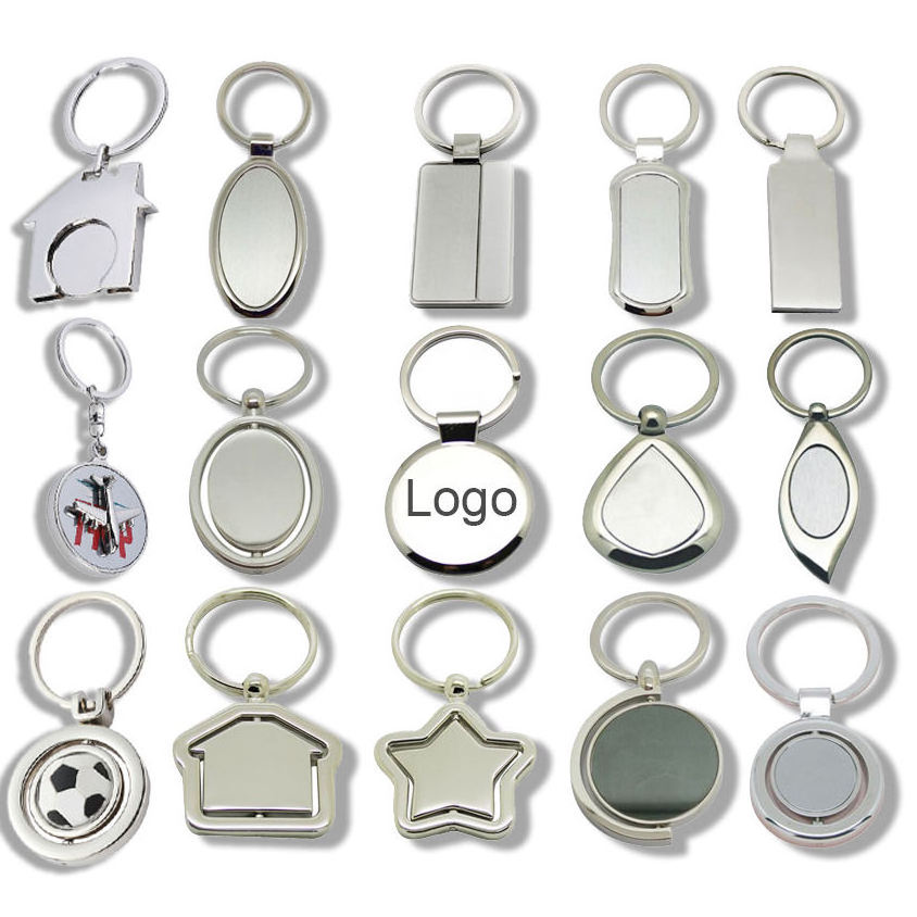 BK5 Personalized Alloy Car KeyHolder Custom Shaped Logo Laser Engraved Blank Metal Sublimation Keychain