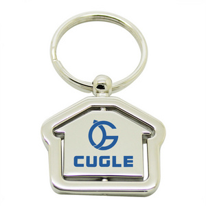 Cugle Metal Plating Nickel Shape Logo Printing Home Keychain Buy Personalized Custom Souvenir House Keychains