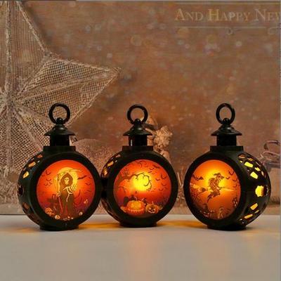 Halloween Horror Atmosphere Decor Indoor or Outdoor Glowing Pumpkin Lantern Portable Children Halloween Lanterns Pumpkin Light