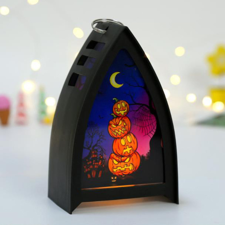 2023 New Design Trick or Treat Glowing Halloween Lanterns Light Up Pumpkin Lamp Halloween Ornaments For Party Decoration