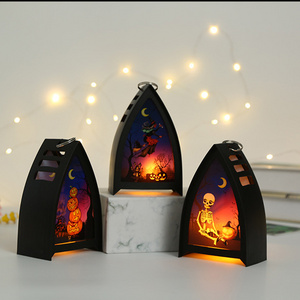 2023 New Design Trick or Treat Glowing Halloween Lanterns Light Up Pumpkin Lamp Halloween Ornaments For Party Decoration