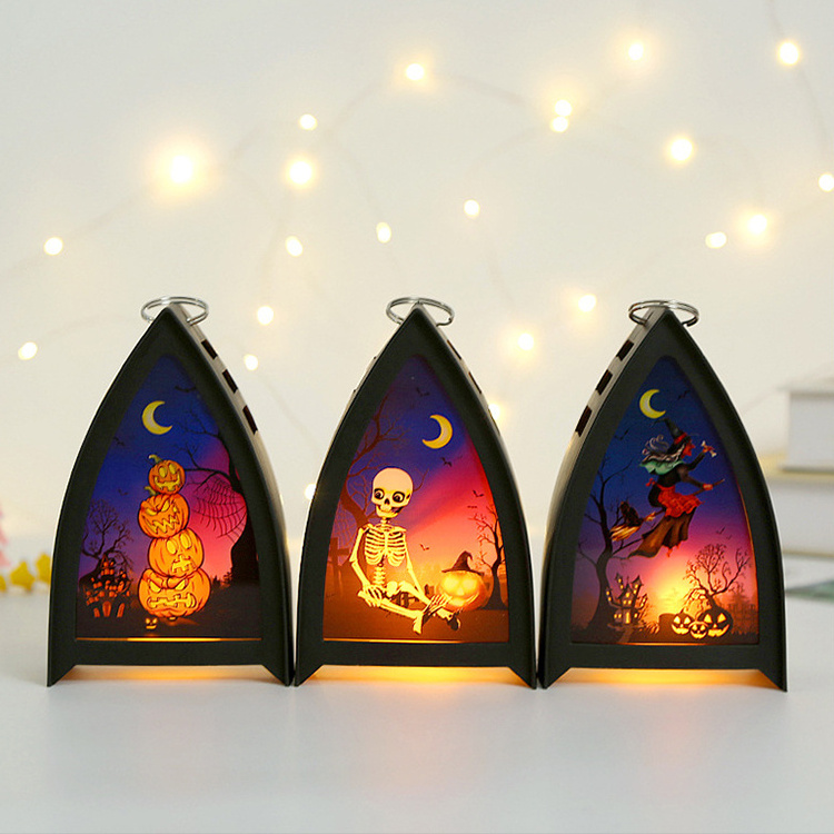 2023 New Design Trick or Treat Glowing Halloween Lanterns Light Up Pumpkin Lamp Halloween Ornaments For Party Decoration