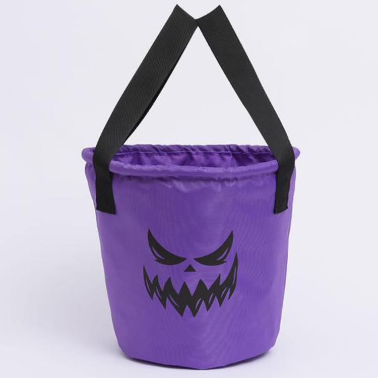 New Design Personalized Led Light Halloween Buckets Kids Trick or Treat Blank Candy Bag Light Up Pumpkin Halloween Basket