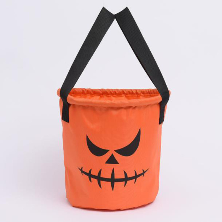 New Design Personalized Led Light Halloween Buckets Kids Trick or Treat Blank Candy Bag Light Up Pumpkin Halloween Basket