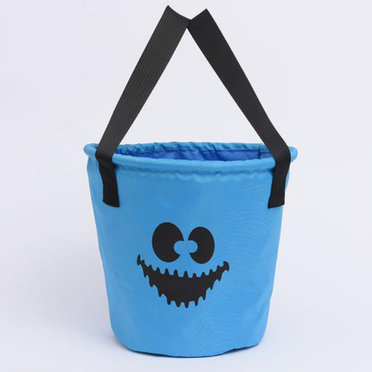 New Design Personalized Led Light Halloween Buckets Kids Trick or Treat Blank Candy Bag Light Up Pumpkin Halloween Basket