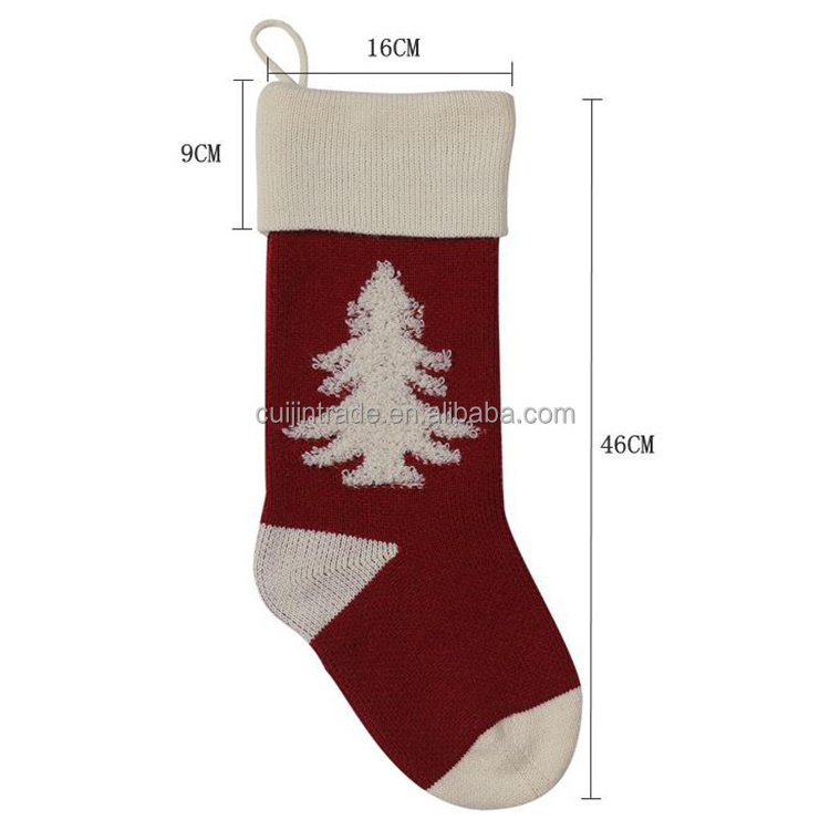 New Arrival 3D Christmas Tree Santa Stocking For Decoration Filler Ornaments Sublimation Knitted christmas Stocking