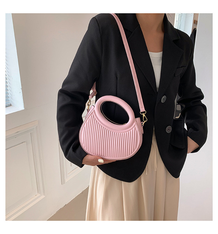 HR502 Women's Bag New Fashion Retro Personalized Ladies Handbag Trend Versatile One Shoulder Crossbody Irregular Moon Shape Bag