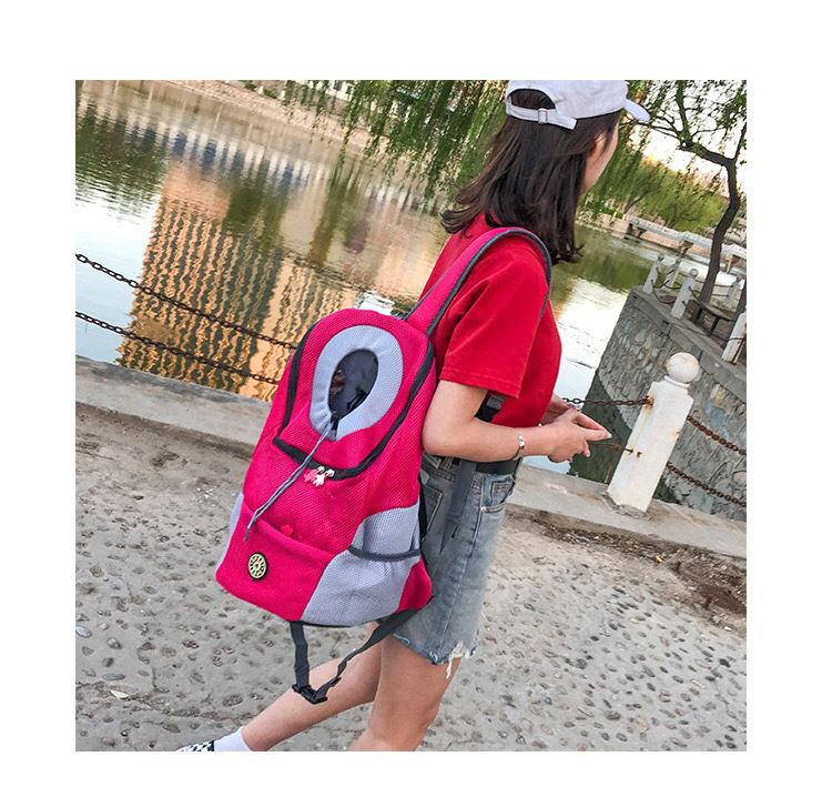 ZR482 Fashion Pet Backpack Outdoor Portable Dog Cat Oxford Carrying Portable Walking Dog Bag Zipper Breathabi Travel backpack