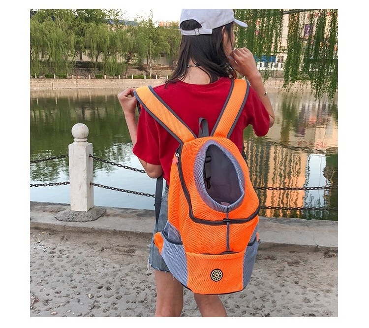 ZR482 Fashion Pet Backpack Outdoor Portable Dog Cat Oxford Carrying Portable Walking Dog Bag Zipper Breathabi Travel backpack