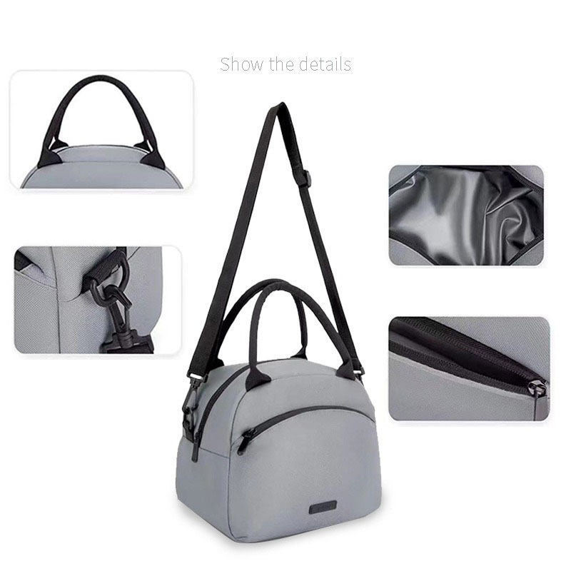 ZX044 Leakproof Insulated Cooler Lunch Tote Bags for Work Bento Box Insulated Messenger Bags Camping Fresh Keeping Handbags