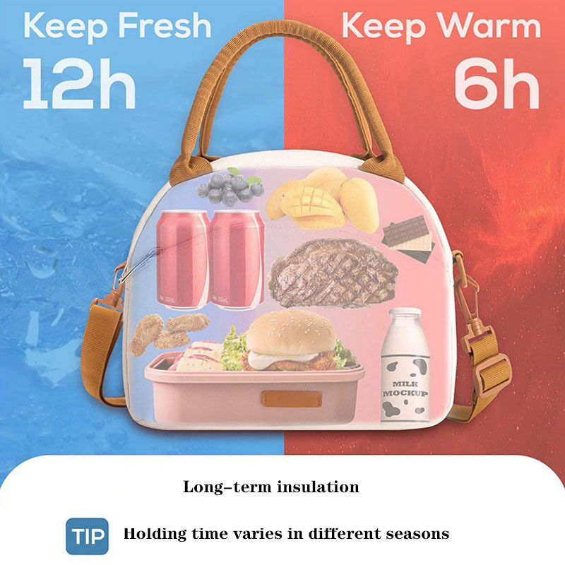 ZX044 Leakproof Insulated Cooler Lunch Tote Bags for Work Bento Box Insulated Messenger Bags Camping Fresh Keeping Handbags